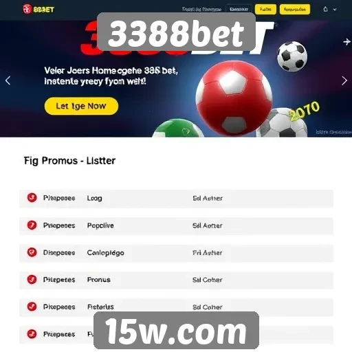 Comparativo de bônus e promoções oferecidos pelo 3388bet